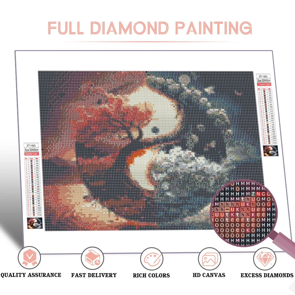 Huacan Diy Diamond Mosaic Landscape Tree Taichi Full Embroidery Yin Yang Eight Trigrams Art Home Decor Handmade Gift view 2