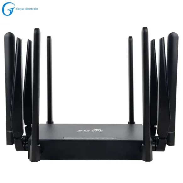 SZGJ 5G CPE WiFi Router WiFi6 High Speed 10 Antenna Dual Frequency Wireless 5G NR Router with Sim Card Slot 5G Router