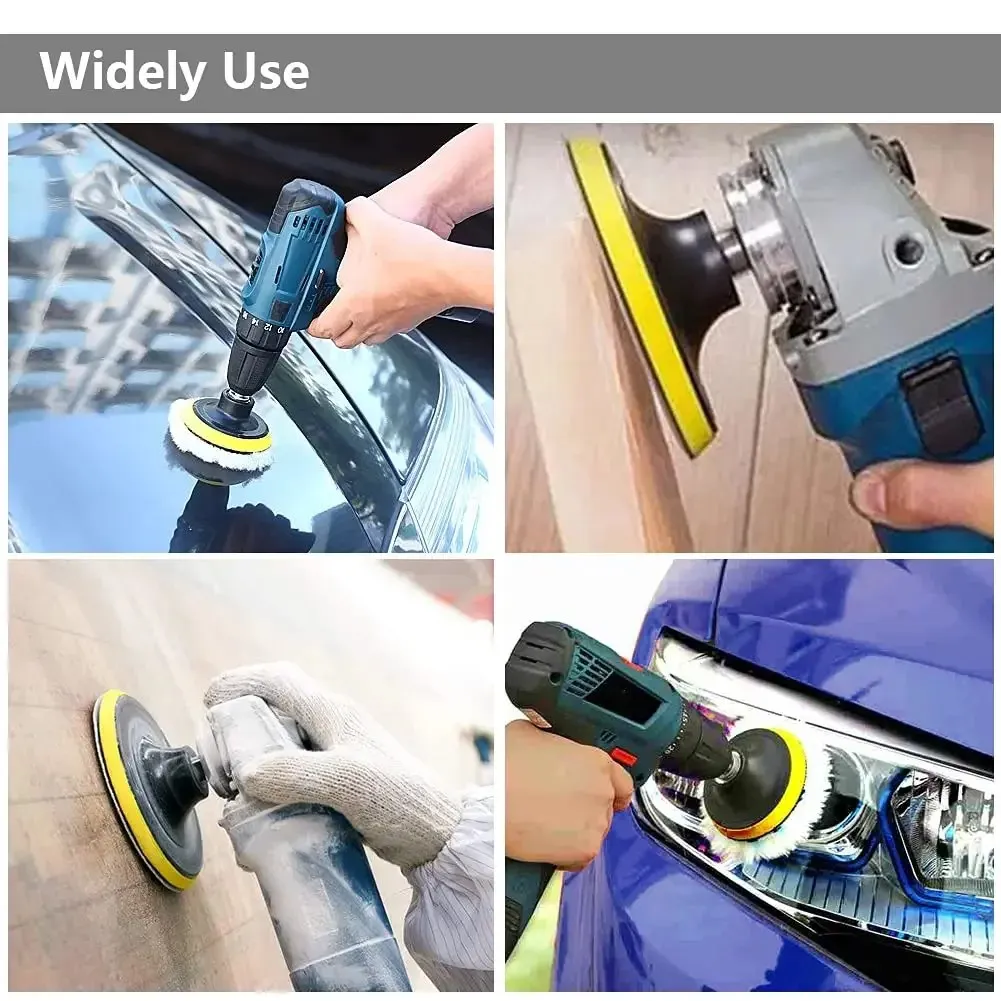 Hook and Loop Backing Pad Sanding Holder M10 M14 Disc Polishing Backer Plate Drill Rod for Polisher Grinding Tools 3/4/5/6/7inch