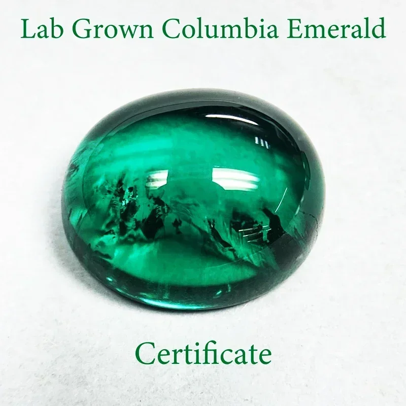 

Top Lab Grown Colombia Emerald Oval Cut Surface Advanced VVS1 Selectable AGL Certificate Charms for DIY Jewel Making Materials