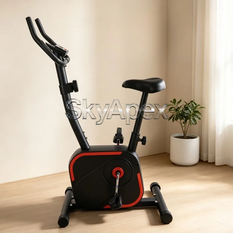 Fitness Bike Home No Plug Required Quiet Magnetic Spin Bike Indoor Pedal Exercise Bike Home Workout Stationary Cycle Sturdy