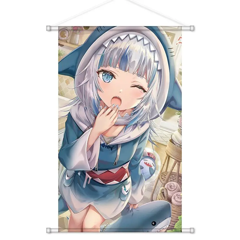 VIKAMA Anime Wall Tapestry Cute Anime Girl Vtuber Style Print Scroll Wall Art Decorative Tapestry for Bedroom Dorm Living