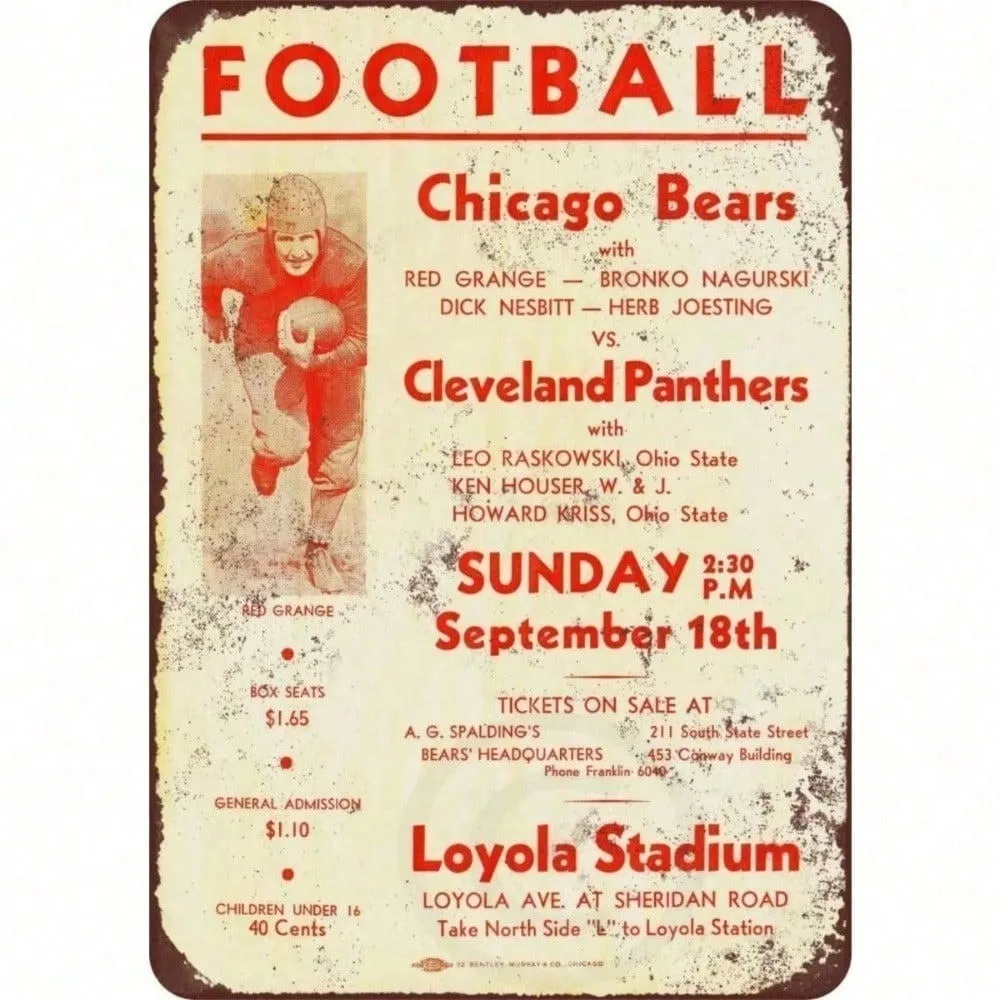 Vintage Football Team Jacket Style Iron Sign, 1936 NFL Varsity Fleece Design for Home Bar Garage, Pre-Drilled