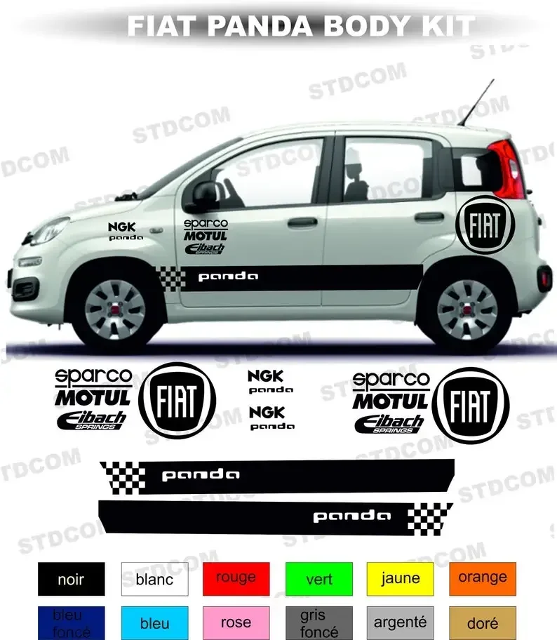 

Полный комплект гоночного кузова Fiat Panda, наклейка Rallye