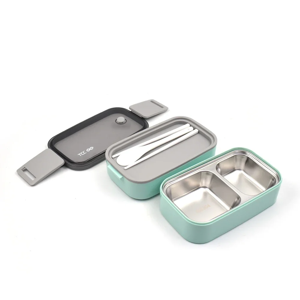 

#For Double Layer Portable Bento Box Container Student Insulated Stainless Steel Lunch Box with Spoon and Chopsticks