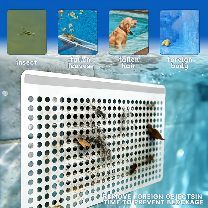 Magnetic Pool Skimmer Basket Fine Mesh Filter Durable Metal Drain Cover Replacement Inground Capture Leaves Hair Floating Debris