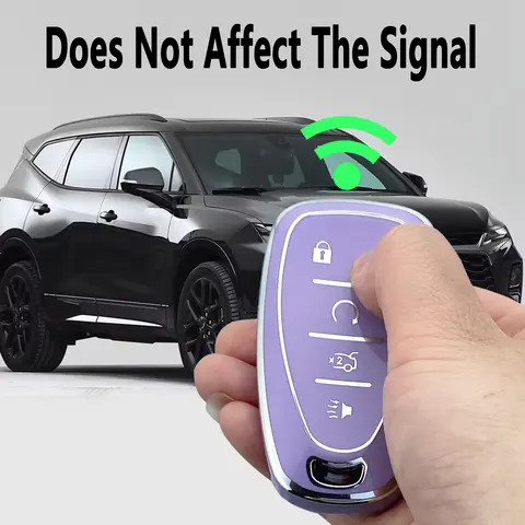 Key Fob Cover Case Compatible With Chevy Camaro Cruze Equinox Malibu Traverse Blazer Volt Bolt Sonic Trax Accessories Shell 10 best sales chevrolet malibu key cover - №2