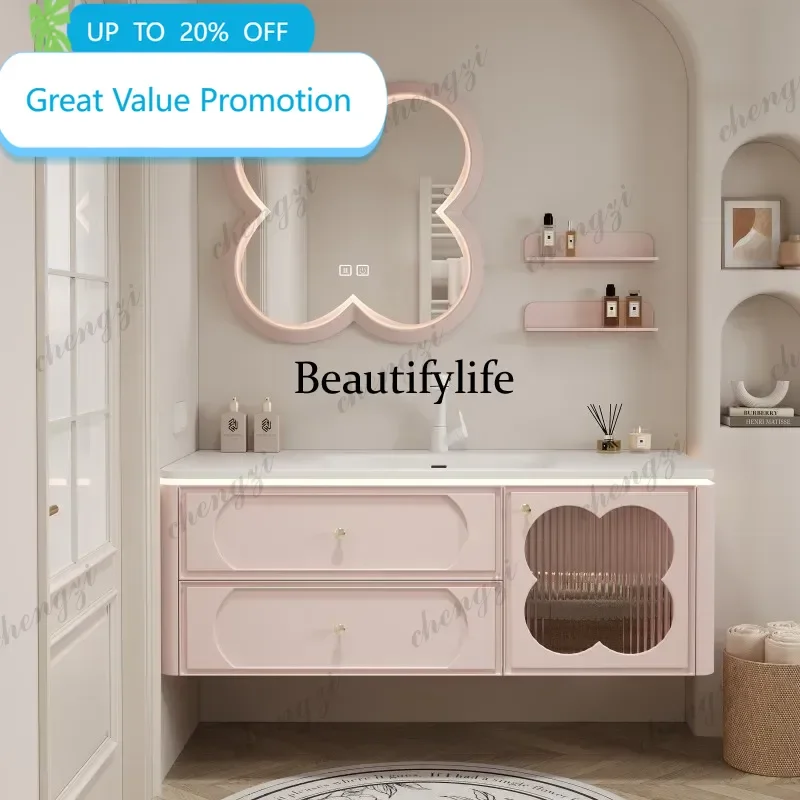 Wooden Modern Bathroom Cabinet Shelves Sink Perfume Storage Vanity Cupboard Space Saver Partitions Vestidores Trendy Furniture