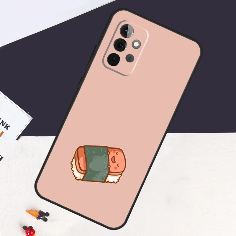 Food Sushi Cover For Samsung Galaxy A54 A34 A14 A51 A71 A50 A52S A73 A53 A33 A13 A12 A52 A32 A22 Back Case