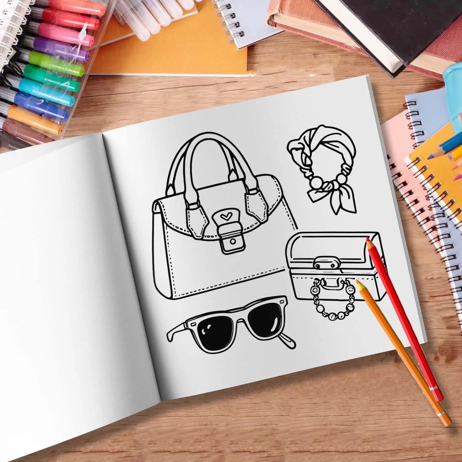 Cute & EASY Coloring Book Bold - Easy: Designs for Relaxation Featuring Lovely and Fun Illustrations for Adults and Kids