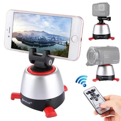 PULUZ 360 Degree Rotation Panning Rotating Panoramic tripod head with Remote Controller Stabilizer for Iphone GoPro DSLR Cameras