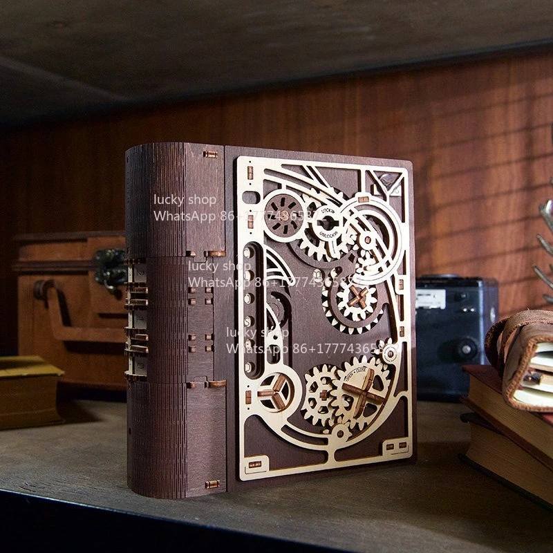 

Книга деревянных загадок, богатая развлечениями и увлекательными заданиями на решение головоломок с паролями, креативные подарки