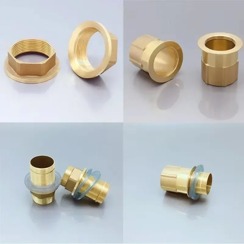 Copper Kitchen Sink Cold Hot Faucet Accessories Base Fixed Foot Screw Nut Water Tap Pipe Connector for Bathroom Kitchen Hardware