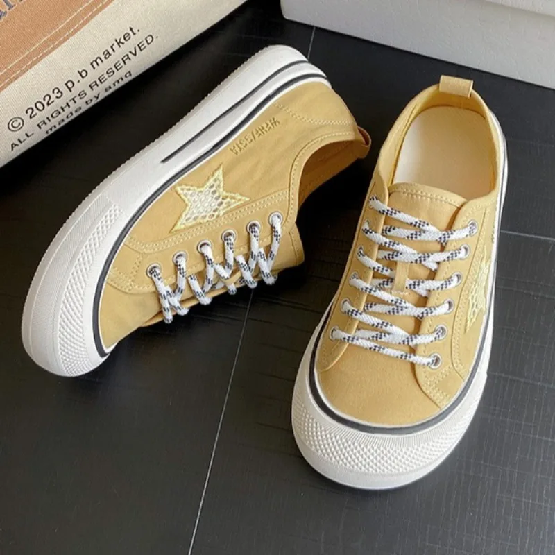 

Fashion Women's Shoes New Korean Version Canvas Casual Shoes for Woman Exquisite Chunky Sneakers Designer Shoes Zapatos De Mujer