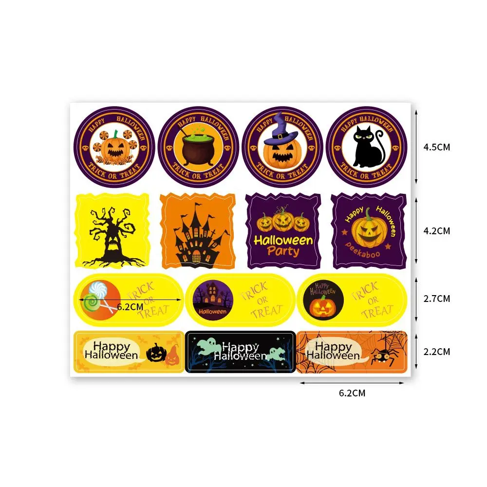 60-100 teile/paket glücklich Halloween Aufkleber Kürbis Geist handgemachte Paket Versiegelung Etikett Halloween Urlaub Geschenk DIY Dekor Aufkleber