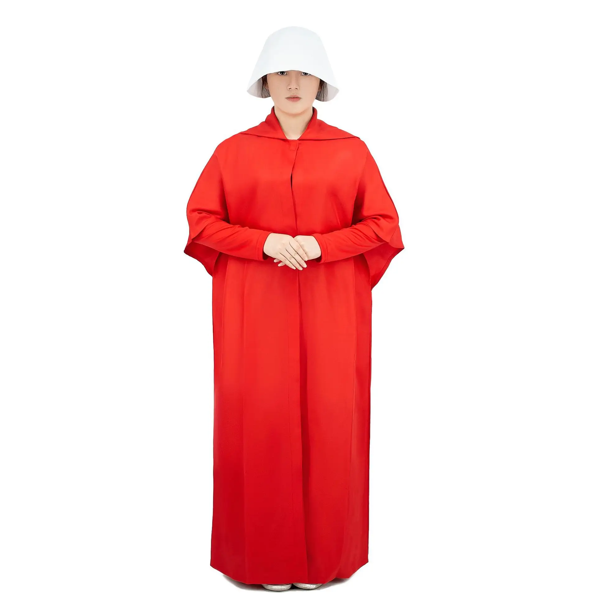 The Handmaid's Tale Cosplay Costume Cloak Cape Long Sleeve Dress Halloween Carnival Party Costumes