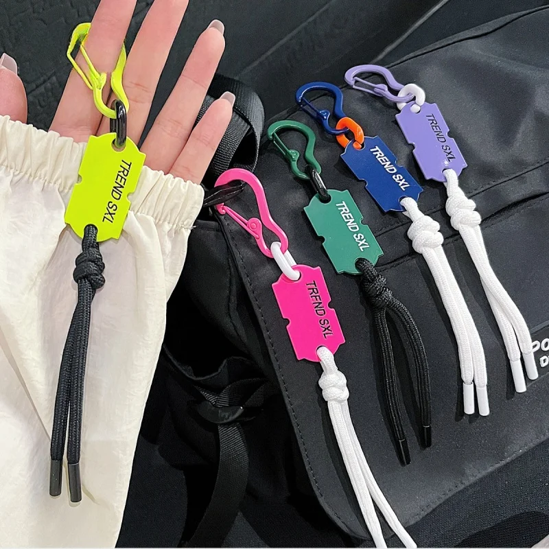 New Color Paracord Keychain Paracord Bag Charm Braided Nylon Rope Keychain Cord for Bag Purse Backpack Handbag