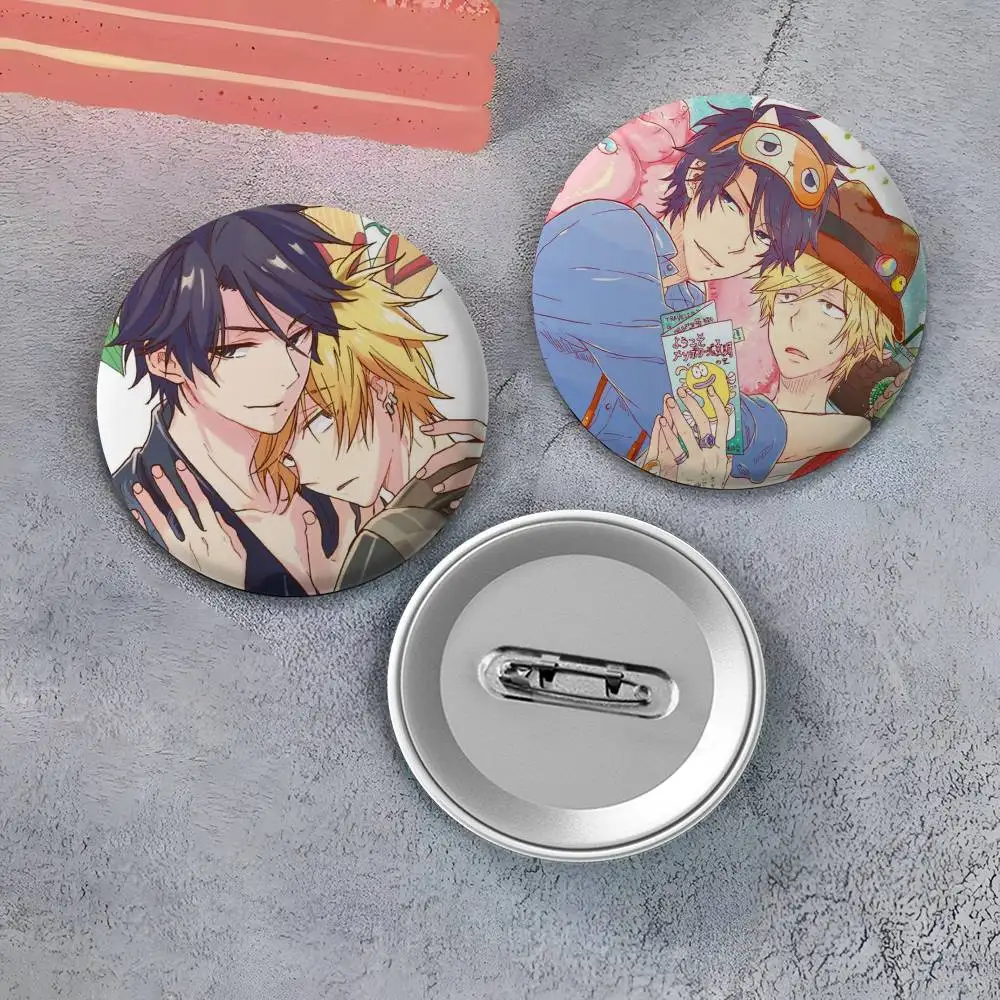 H-hitorijime بطلي أنيمي شارات مستديرة رائعة شارة دبابيس الإبداعية دبابيس للملابس قبعة ظهره هدية اكسسوارات #2