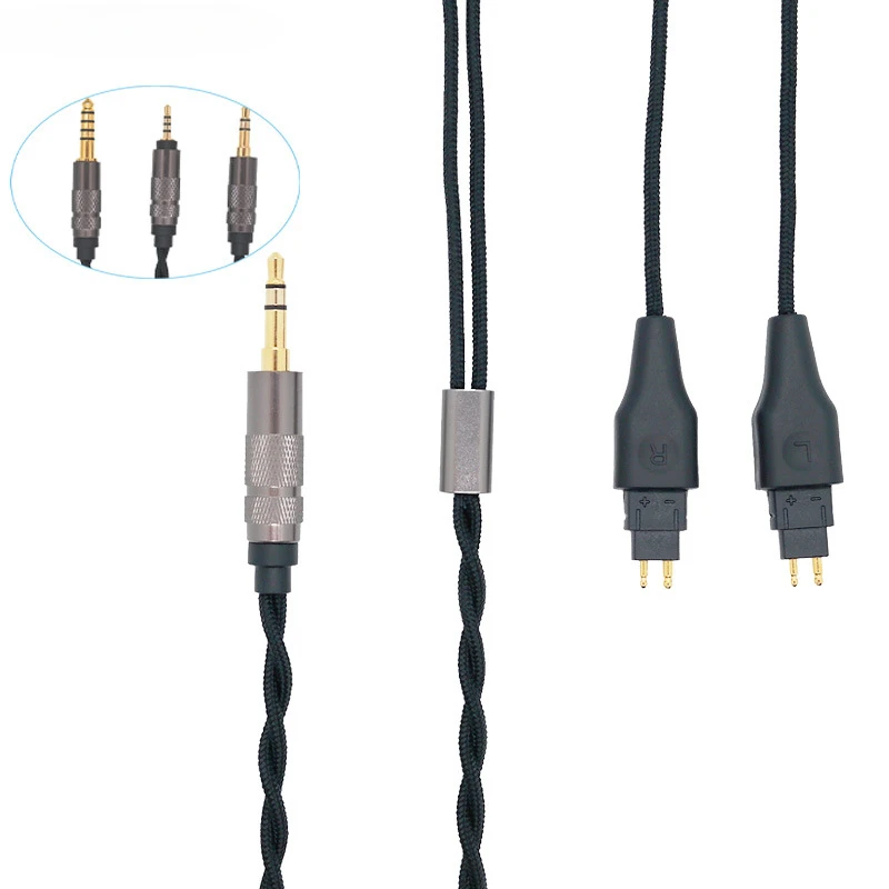 

120 см аудиокабель для наушников 2,5 4,4 мм Баланс для наушников Sennheiser HD580 HD600 HD650 HD660s интерфейс 3.5 нейлоновая плетеная линия