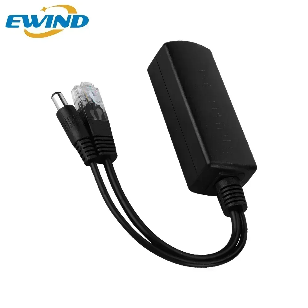 

EWIND POE Splitter 10/100/1000Mbps Ethernet Splitter IEEE802.3af 44-57V To 5V Power Supply for Non-POE Camera or Non-POE Device