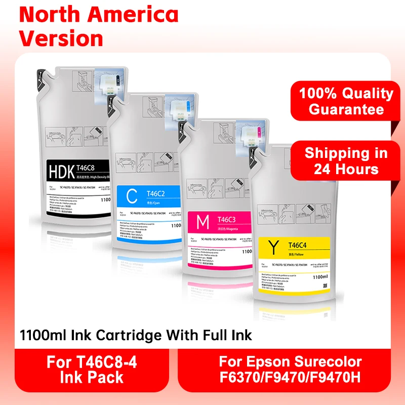 

1100Ml Ink Cartridge Dye Sublimation Ink Bag for Epson T46C8 T46C2 T46C3 T46C4 for Epson SC-F9470H F6370 F9470 F9470H Printer