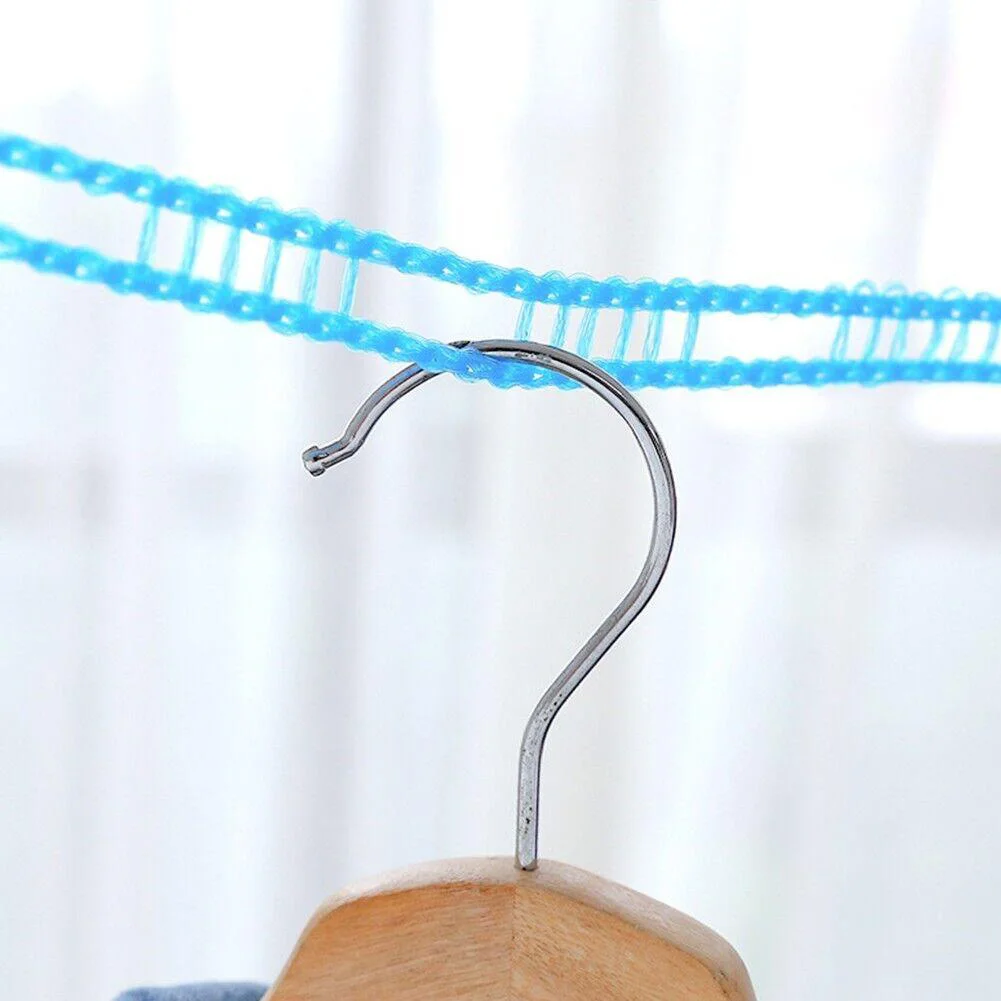 Non-Slip Handle Clothesline 8m Compact Easy To Store Fence-type Lightweight Nylon Portable Windproof Clothesline