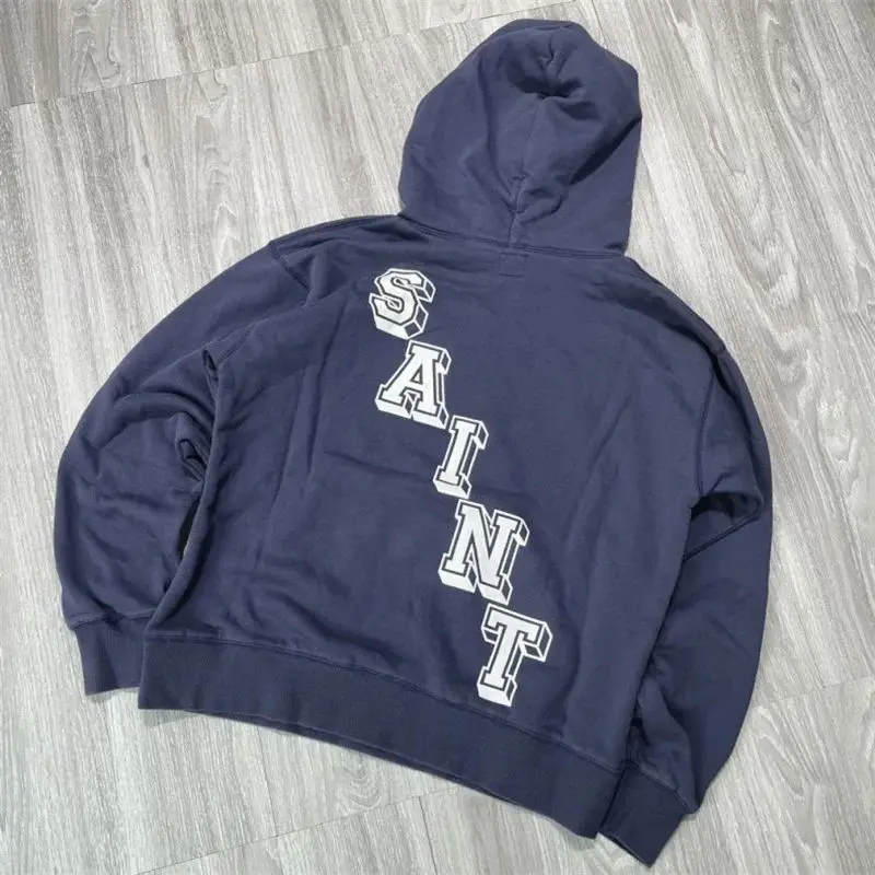 ياو موضة سانت أوف مايكل 24ss القطن خمر البلوز بلايز الرجال كبيرة الحجم عادية مقنع الشارع الشهير البلوز هوديس للرجال