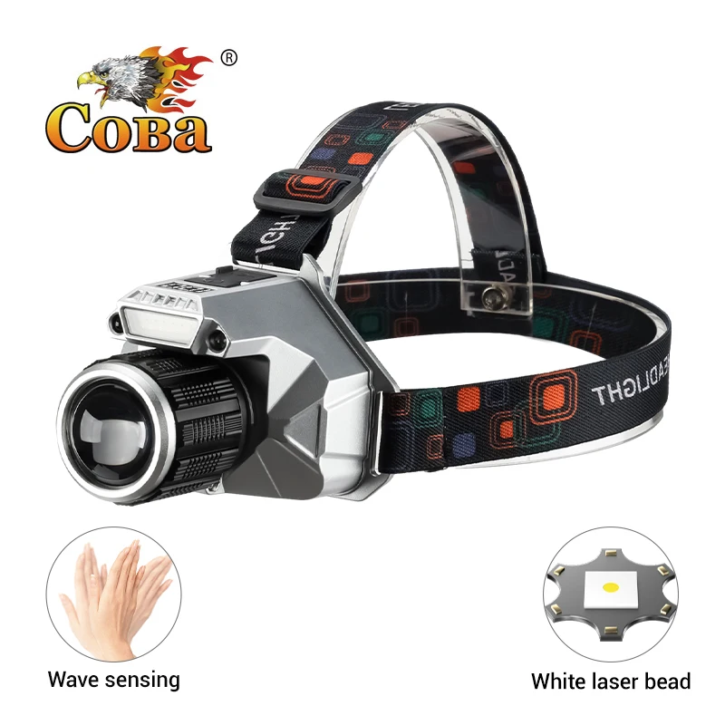 

Powerful Hard Light Led Headlamp Zoom USB Rechargeable High Power Headlight Waterproof Built-in 2*18650 Super Bright Head Torch