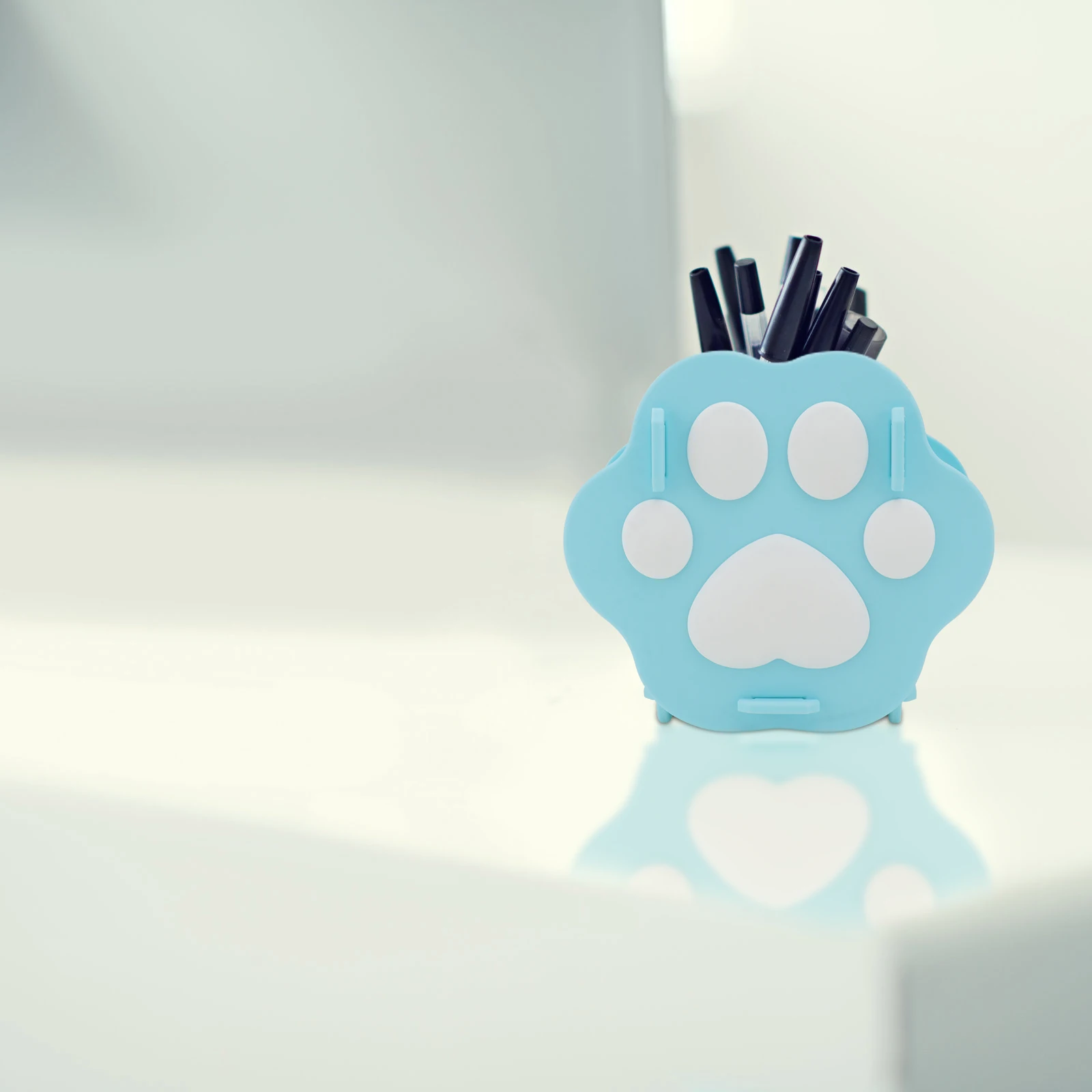 

Cat Claw Pen Holder Brush Pot Desktop Storage Box Adorable Container Cute Cartoon Creative Pencil Student ganizer Lovely Shape