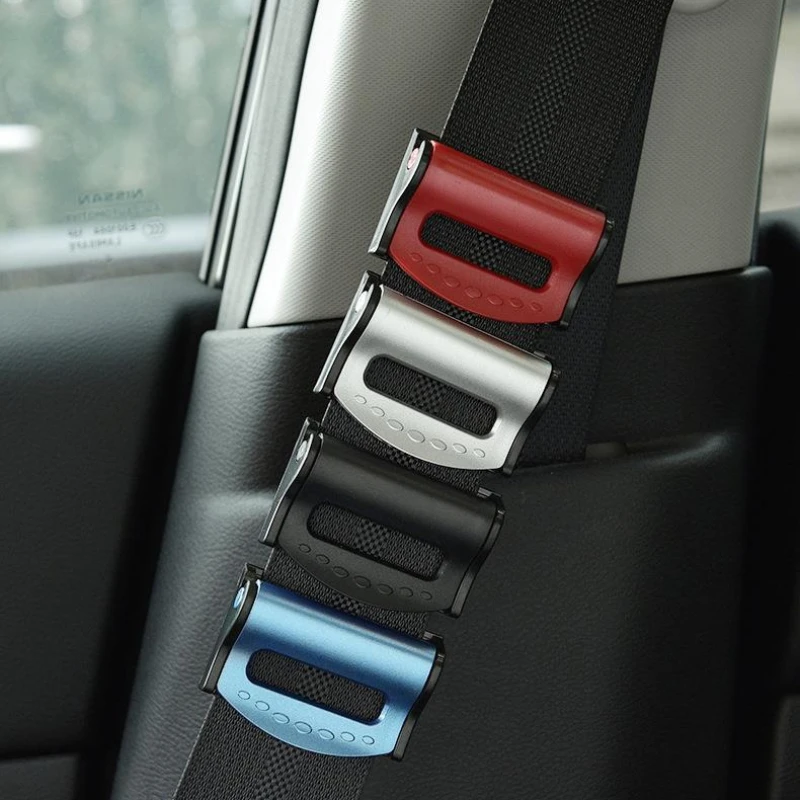 

2PCS Plastic Strong Adjustable Car Safety Belt Clips Slip-Resistant Seat Belt Buckle Simple Clamp Fixing Clip Car Styling