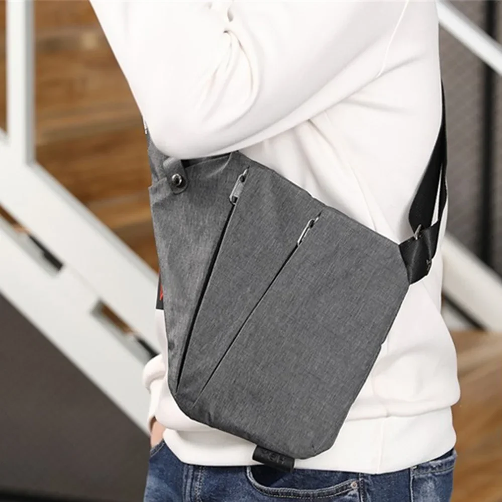 Bolso de viaje de marca para hombre, bolsa de hombro a prueba de golpes, con correa de seguridad antirrobo, almacenamiento Digital