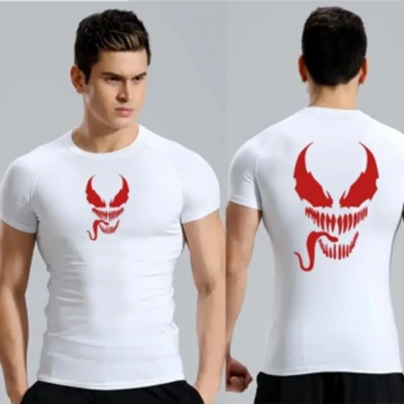 

Sports Fitness Summer Quick-Drying Training Wear T-Shirt Top White Outdoor Casual Running Crew Neck