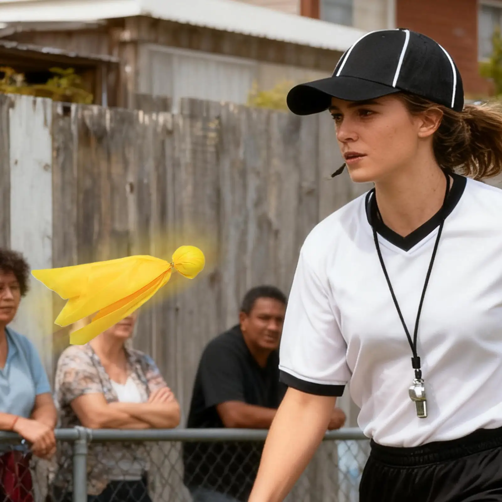 إكسسوارات الحكم للنساء مجموعة مريحة للتنفس مع قبعة العلم والصافرة علم عقوبة الحكم والصافرة للرجال والنساء