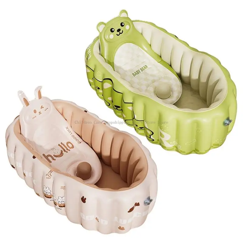 

Portable Inflatable Infant Bathtub Stable Air Chamber Design Soft Edges Adjustable Features Suitable For Growing Baby