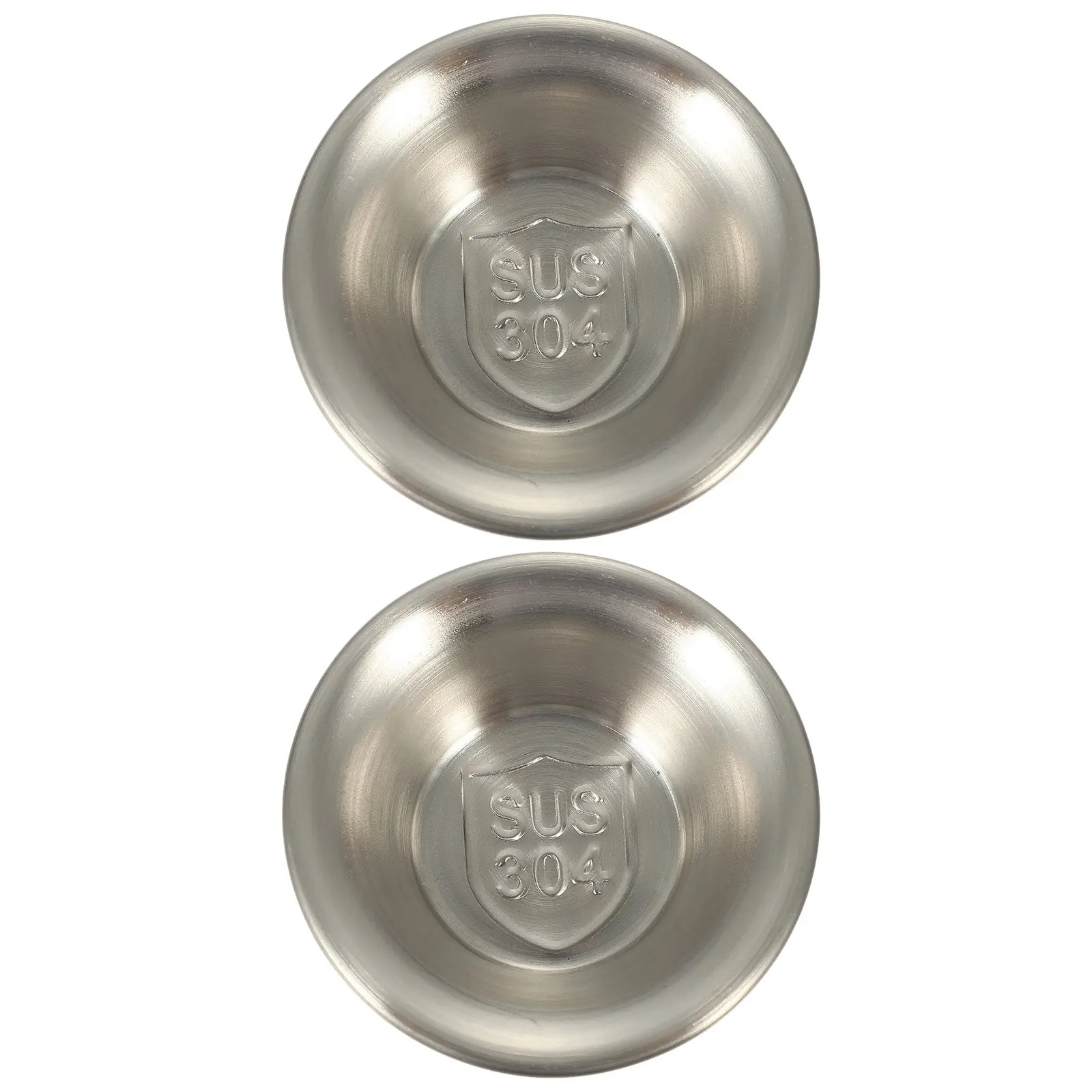 2 Tazas de Salsa de Acero Inoxidable en Forma de Cuerno, Tazas de Condimento para el Hogar, para Salsas, Mostaza, Salsa de Soja, Aderezos Agridulces, para Restaurantes