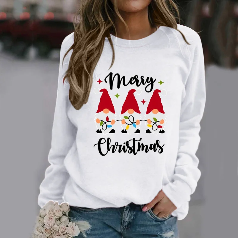 

Y2k женские толстовки зима-осень Клаус Рождественская уличная толстовка уличная женская эстетичная одежда Kawaii