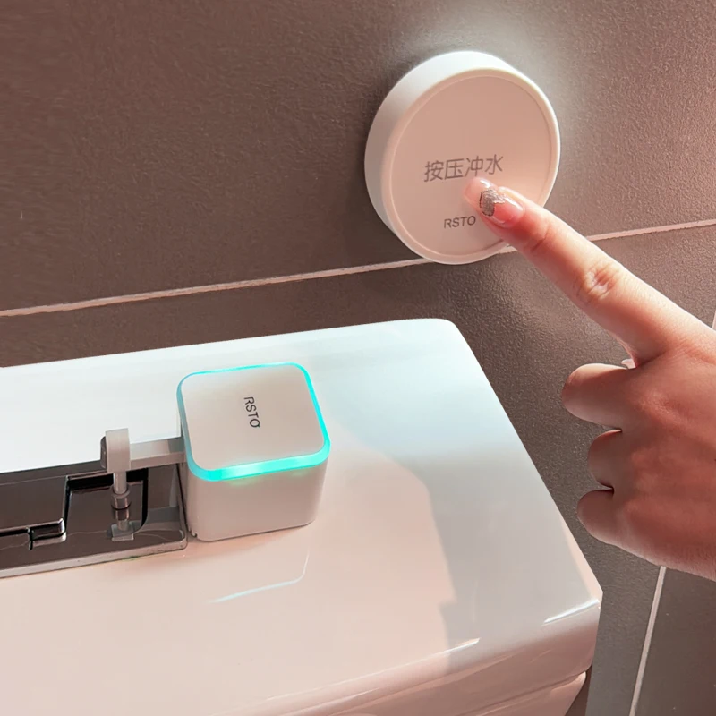 

Модный рождественский подарок: сенсорная кнопка для унитаза с дистанционным управлением, клапан смыва