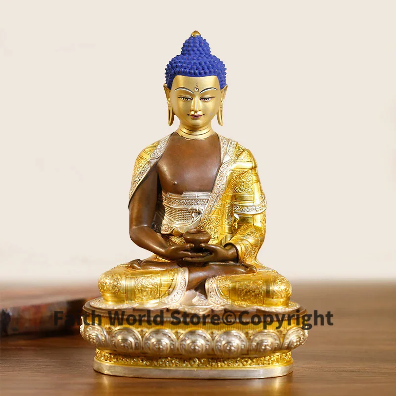 2025 quality Gilding Buddha statue Asia Nepal Tibet temple bless safe healty good luck Amitabha buddha God bronze copper statue