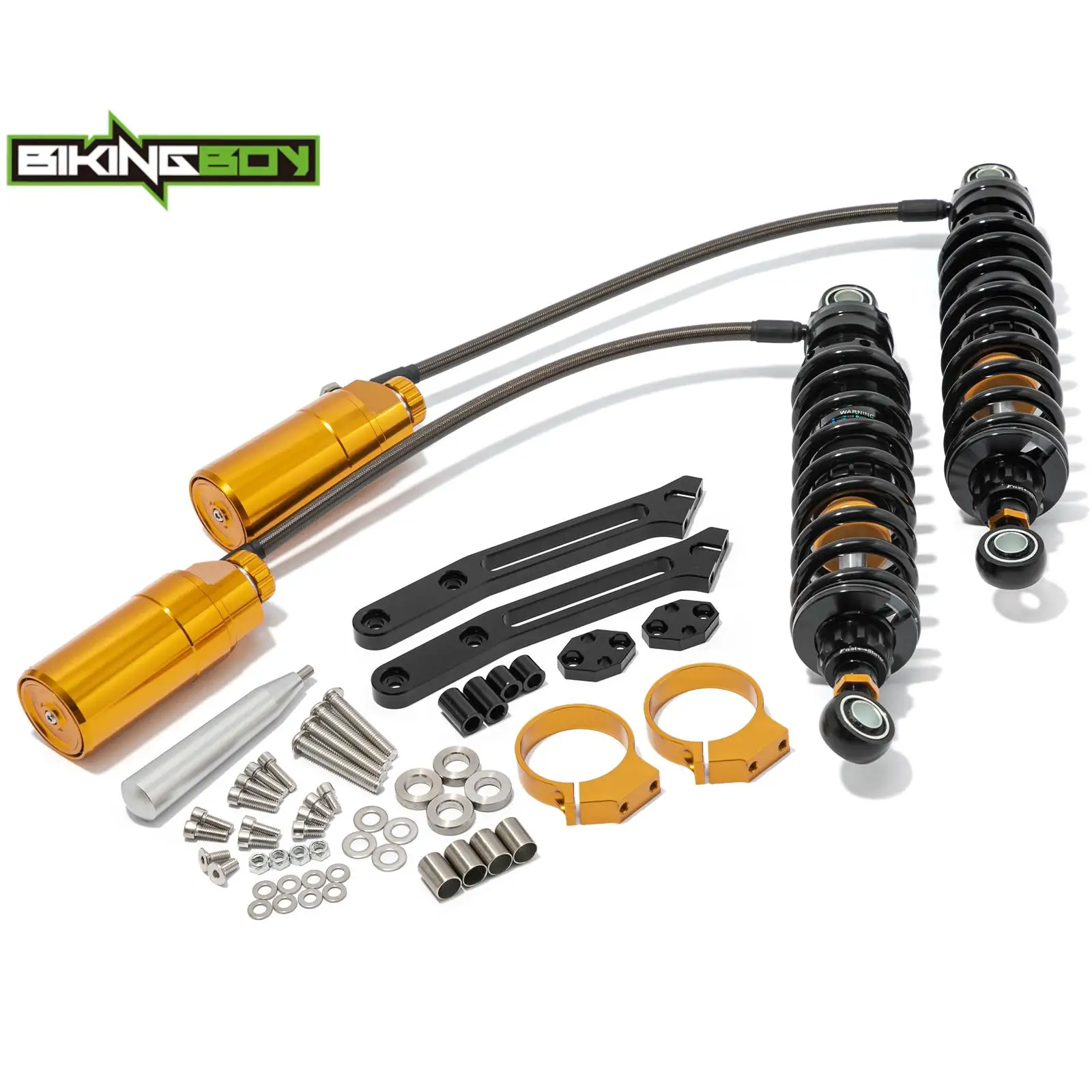 For Touring Bagger Road Glide FLTRX Road King FLHR 14-26 15 16 17 18 19 20 21 22 23 24 Remote Reservoir Rear Suspension Shocks