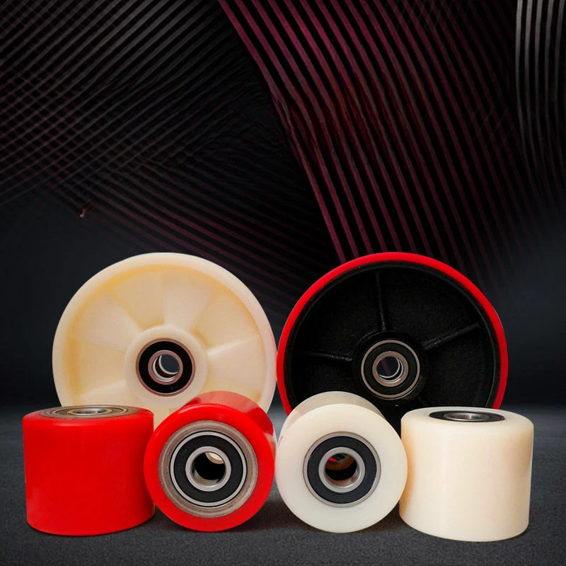 

1 шт. нейлоновые плоские ролики для вилочных погрузчиков 70*60/80x70 с подшипниками, аксессуары для колес, ручная гидравлическая тележка для поддонов, тележка для быка