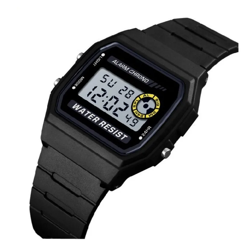 Women's Square Multi Functional Digital Timing Outdoor Sports Watch Cold Light Electronic Watch view 4