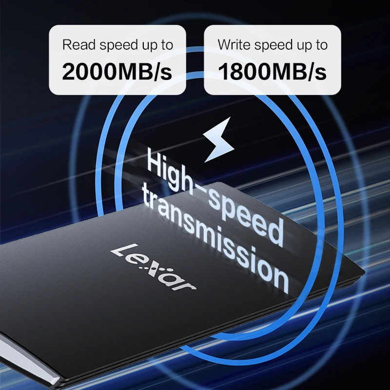 Lexar SL500 PSSD 1TB 2TB USB 3.2 Gen 2x2 Type C Mobile Storage Disk Read 2000MB/s External Solid State Drive 500G For iPhone/PS5