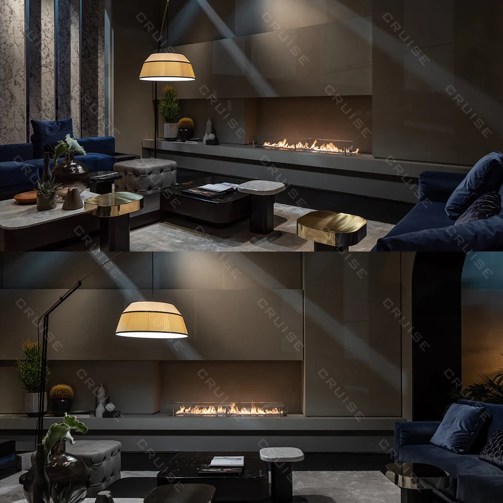 Intelligent Remote Control Smokeless Heater Alcohol Fireplace Indoor Outdoor Villas Fire Pit 1000mm Bioethanol Fireplace