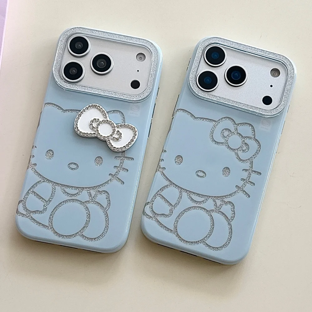 فلاش عدسة الأزرق خلفية فلاش مسحوق KT جراب هاتف آيفون 17 16 15 14 برو ماكس 13 الوفير حماية الصلب الغطاء الخلفي قبعات #2