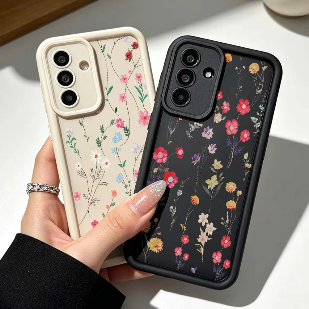 Watercolor Floral Print For Samsung Galaxy A71 A57 A56 A55 A54 A53 A52s A51 A40 A17 A16 A06 Eye Ladder Phone Case Cover