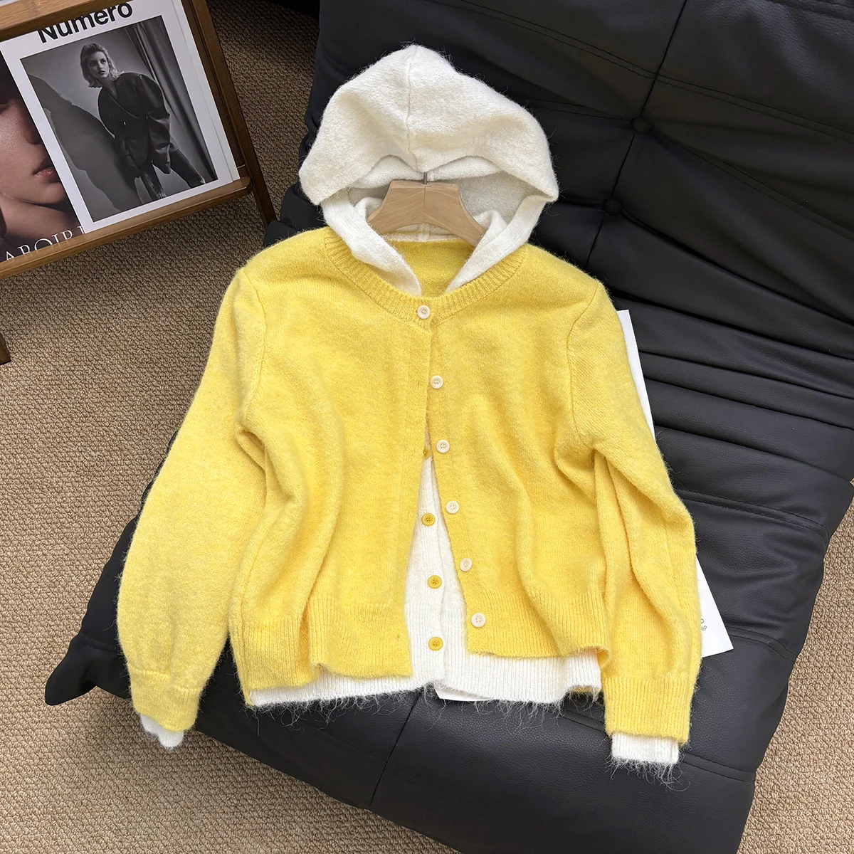 

Свитеры, джемперы, кардиганы женские в стиле Харадзюку, из смесового льна, двубортные, приталенные, для офиса, в стиле BF, Y2K, профессиональные, современные, городские, элегантные, для повседневной носки