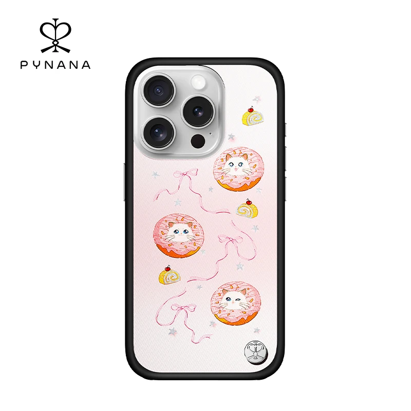 

Чехол pynano Illustrator Co-Sign Series для iPhone 15 Pro Max, Официальный чехол для iPhone 15 Pro, чехол для телефона с мультяшными животными