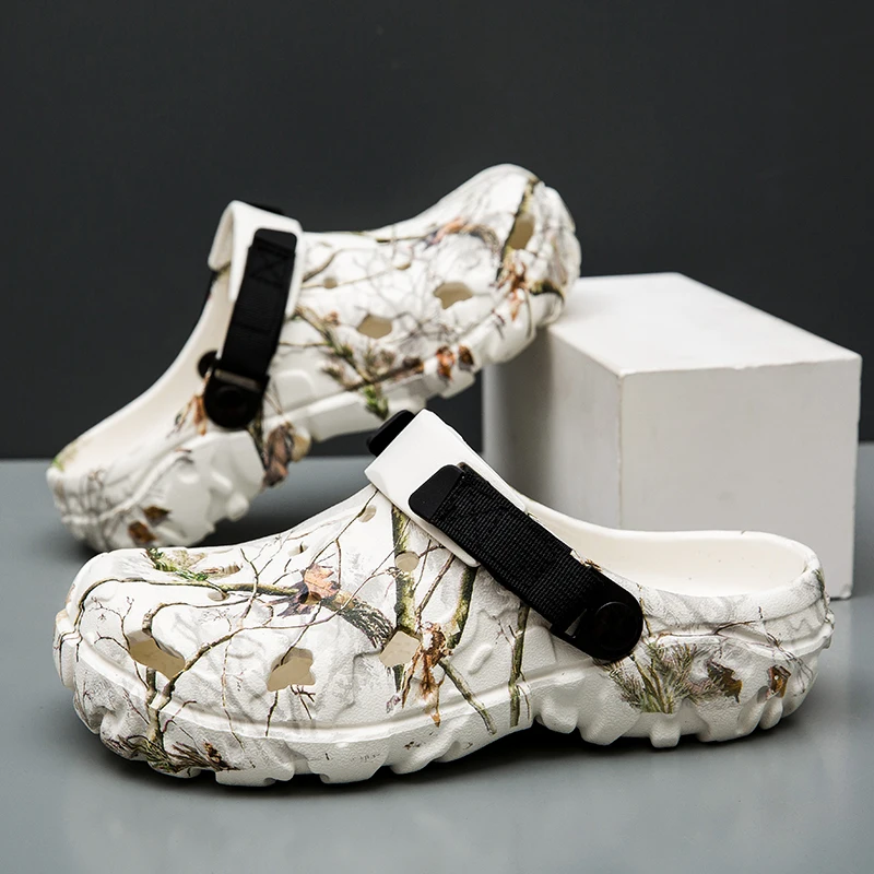 

Модель 2025: легкие, дышащие, противоскользящие, модные и повседневные слипоны с дырками, удобные пляжные тапочки.