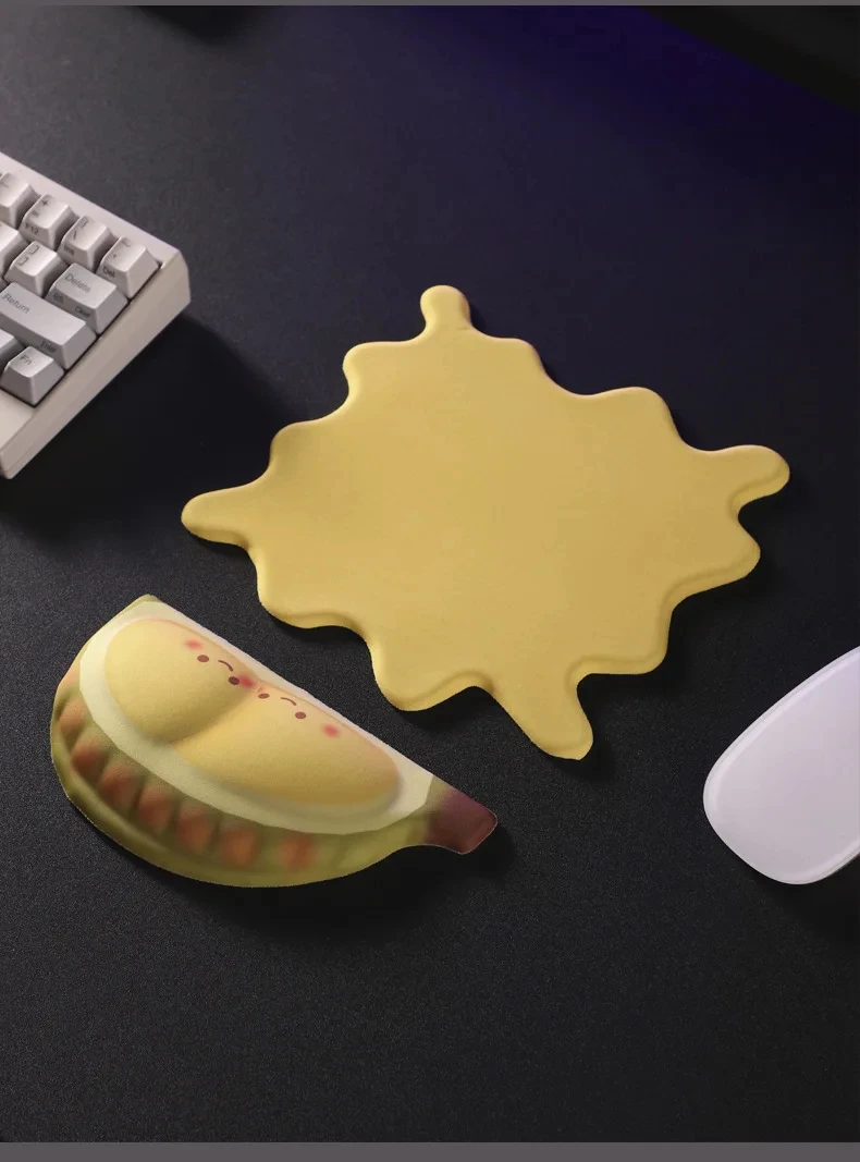 Fruchtförmige Silikon-Handgelenkauflage Mauspad Ergonomische Schreibtischunterlage für Büro und Gaming 3 Fruchtdesigns zur Auswahl – Detail 8