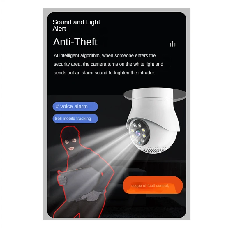 أفضل العروض XY-33 الأشعة تحت الحمراء للرؤية الليلية كاميرا بشكل قبة صغيرة المنزل واي فاي كاميرا مراقبة لاسلكية 5G مصباح ثنائي التردد